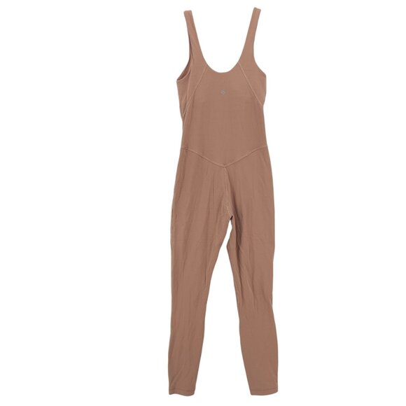 LULULEMON Align Bodysuit 25" Nulu Fabric Dusty Clay Nude Brown Size 2 - Picture 3 of 8
